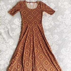 LuLaRoe Retro Geometric Colorful Ana Maxi Dress